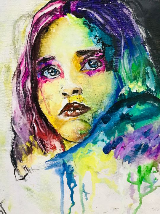 colorful watercolor portraits