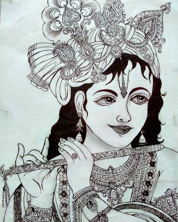 Krishna - Ankita'sArt - Drawings & Illustration, Religion, Philosophy ...