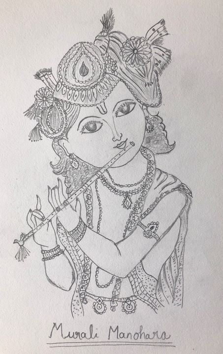 Krishna drawing HD wallpapers  Pxfuel