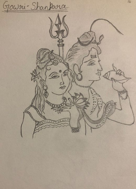 Superb Pencil Sketch Of Lord Narasimha - Desi Painters