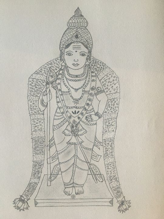 Lord Murgan - Roopa's Pencil Sketches