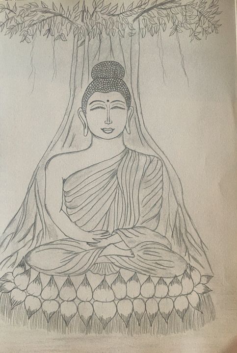 Shakyamuni - Roopa's Pencil Sketches