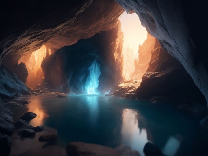 Light Filtering through Caves - Monad Nomad - Digital Art & AI ...