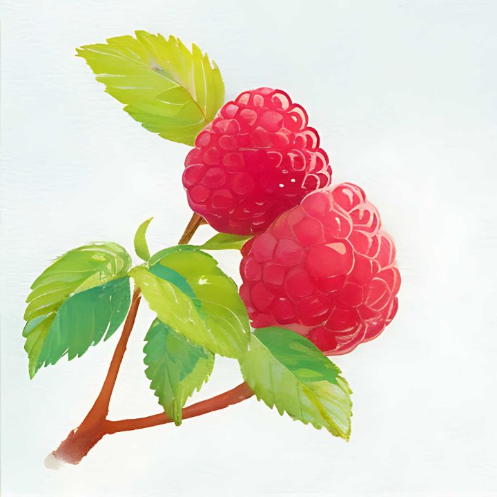 Raspberry - Monad Nomad - Digital Art & AI, Food & Beverage, Fruit ...