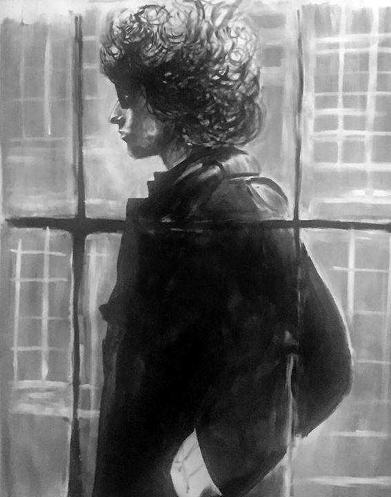 Bob Dylan portrait - Valentine Bow art
