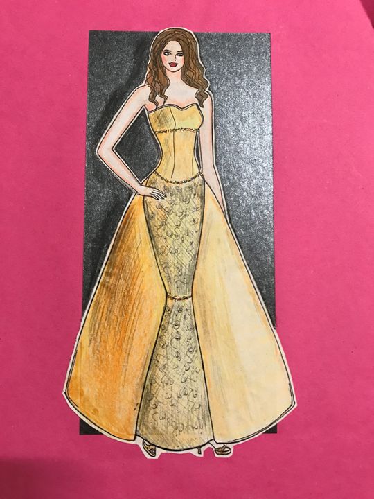 Beauty The Beast Gown Fashion Decor Drawings Illustration People Figures Fashion Female Artpal