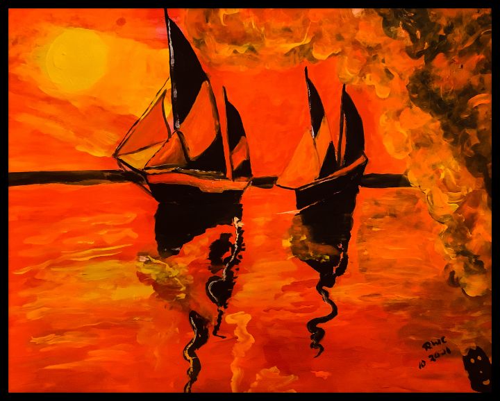 Sailing from the storm - Roberts Art