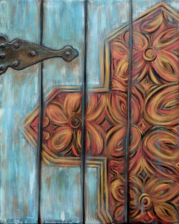 cross paintings on barn wood