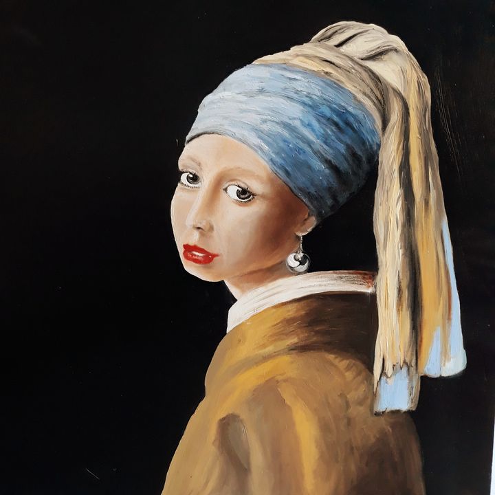 Fille à la perle Vermeer inspiration - Olivier Van Malleghem