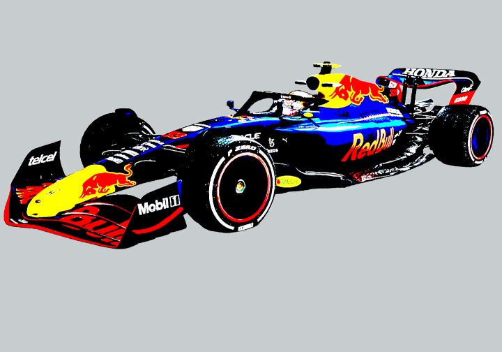 FrontFacing Formula 1 Race Car Illustration on White Background | MUSE AI