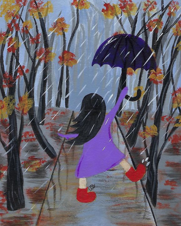 Girl Dancing in the Rain - Adrika's Gallery