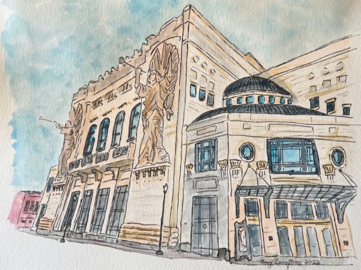 Bass Performance Hall in Fort Worth - Amy Conaghan Art