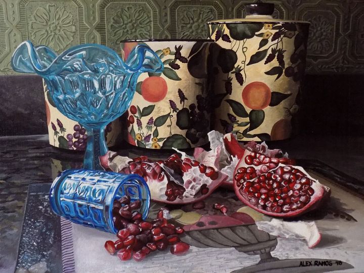 Jumbo Blueberries - Alex Ramos - Paintings & Prints, Still Life