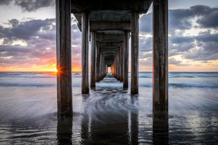 Pacific Ocean California Pier Sunset - Christopher Paul