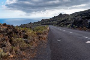Road volcanic landscape La Palma