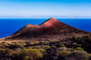 Volcano cinder cone in La Palma