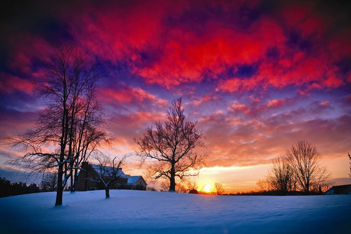 Snow-Covered Sunset - Nick Mateja Photography
