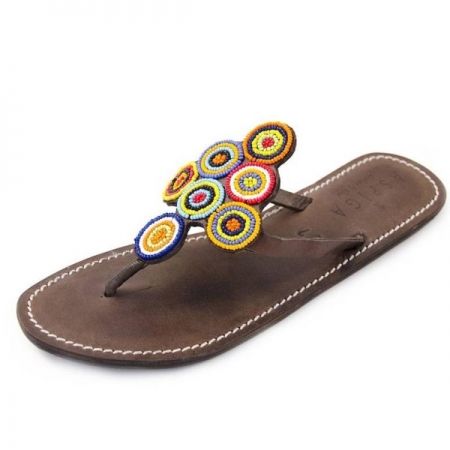 Calla Leather Beaded Sandals – African Yuva