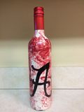 handpainted wine bottle