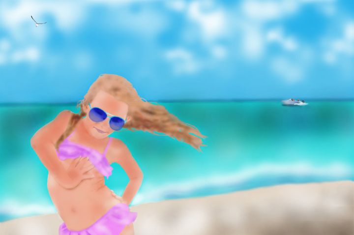 Beach Baby Shelli Misoyianis Digital Art Landscapes Nature beach-baby-shelli-misoyianis-digital-art-landscapes-nature