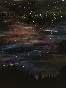 Starry Night Forest