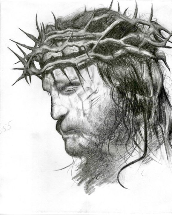 Jesus Christ illustration, Holy Face of Jesus Crown of thorns Drawing, jesus,  christianity, logo png | PNGEgg