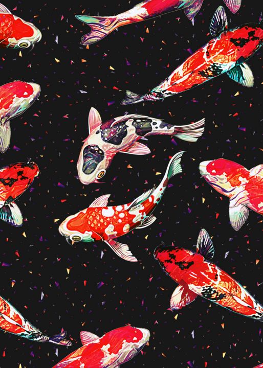 Koi E2-3 - Gab Fernando - Paintings & Prints, Landscapes & Nature ...