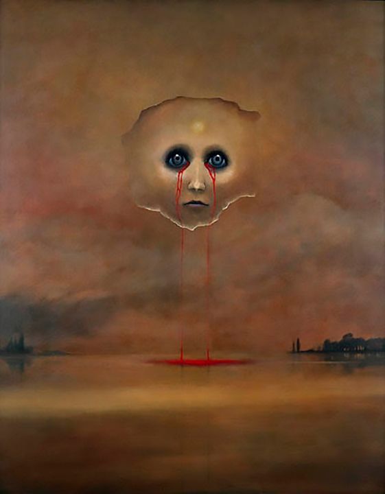 Crying Face by Zdzislaw Beksinski - Beksinski Store - Paintings ...