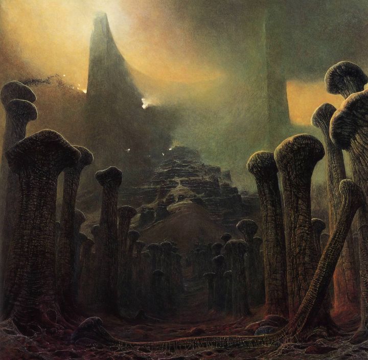 Ancient City by Zdzisław Beksiński - Beksinski Store - Paintings ...