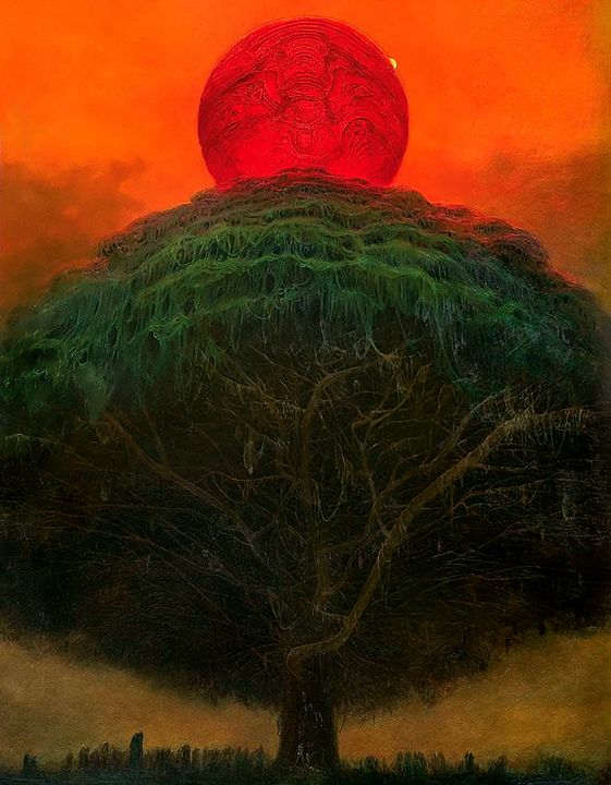 Tree of Eden by Zdzislaw Beksinski Beksinski Store Paintings