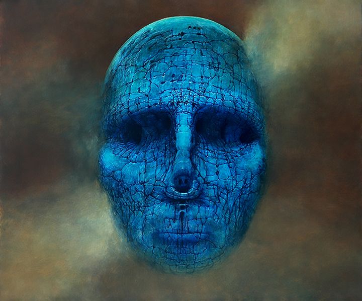 The Blue Face by Zdzisław Beksiński - Beksinski Store - Paintings ...