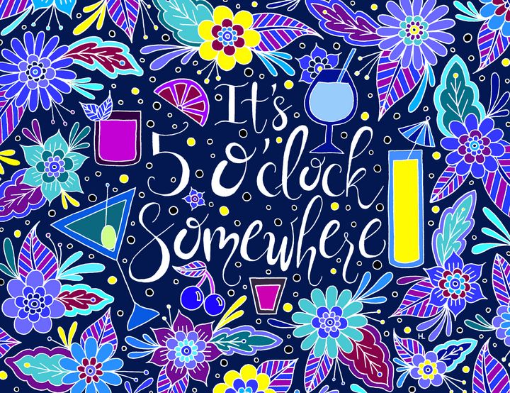 It's 5 O'Clock Somewhere - Henna by Hilary