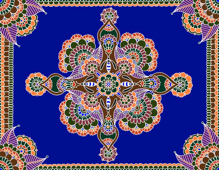 Bee Mandala (Blue) - Henna by Hilary