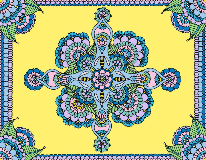 Bee Mandala (Yellow) - Henna by Hilary