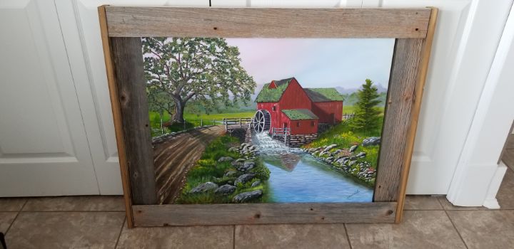 The water mill - Paintings by Emile Desautels