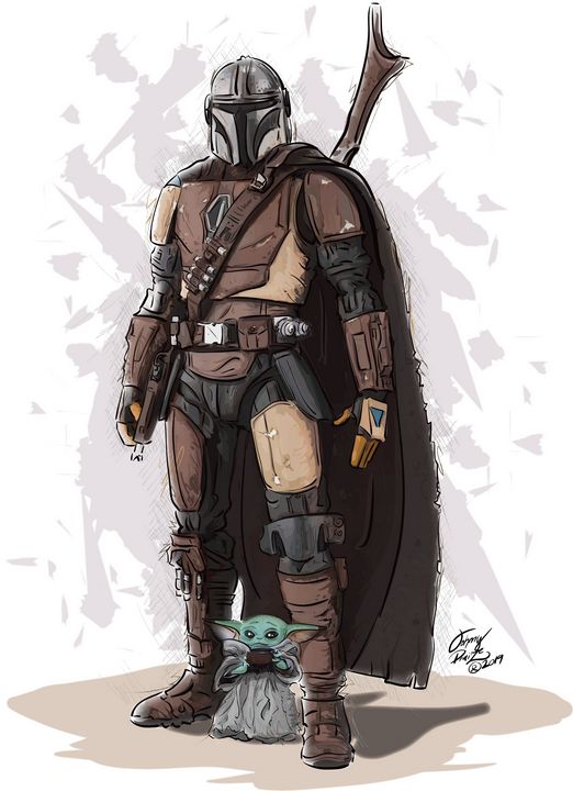 Mando The Mandalorian - Johnny Praize - Digital Art, Science ...