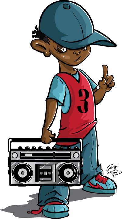 Hip Hop Kid Black - Johnny Praize - Digital Art, Entertainment, Music, Rap  & Hip Hop - ArtPal