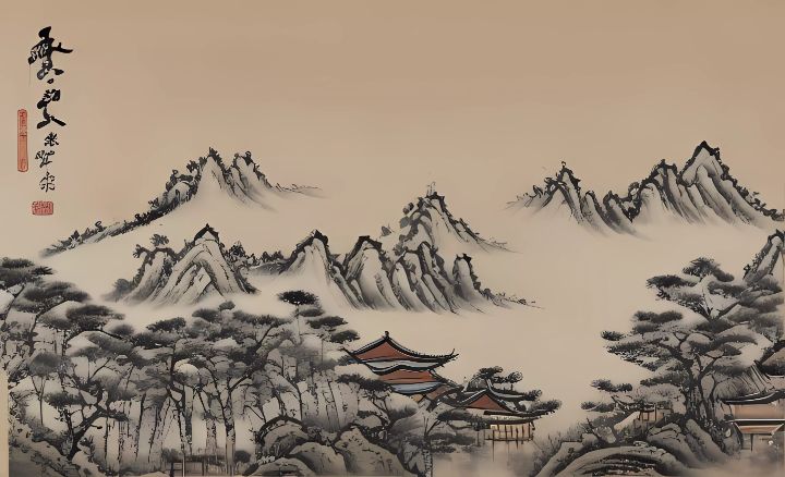 chinese paintings of mountains