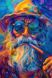 Happy Psychedelic Hippie 01 - hauserfoto - Digital Art & AI