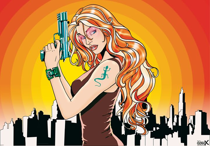 Gun Girl - Orange - Studio ComX - Drawings & Illustration, People &  Figures, Animation, Anime, & Comics, Comics - ArtPal