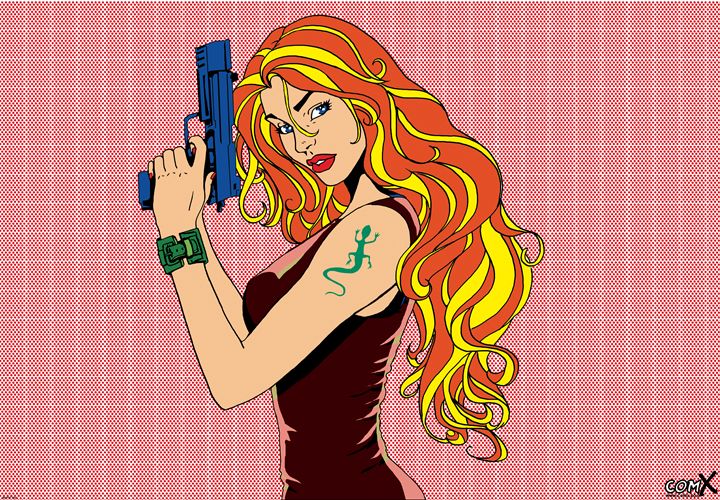 girly gun drawings