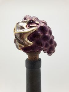 Bunch of grapes wine bottle stopper - Stela Ceramics