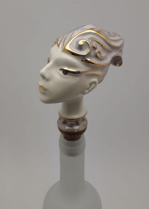 Ceramic wine bottle stopper - Stela Ceramics