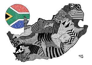 South Africa Doodle - Rebecca Bear