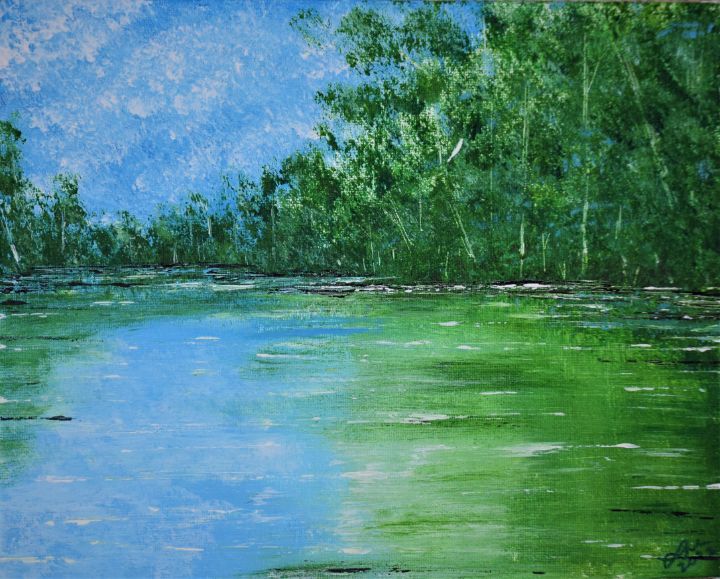 Blue and Green Day - Linda Myers Landscapes