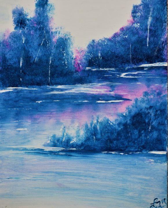 Pink & Blue Sunrise - Linda Myers Landscapes