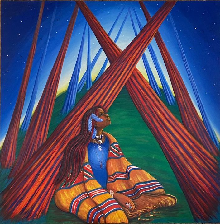 Last Trees on Earth - Zachia Middlechild Art - Paintings & Prints