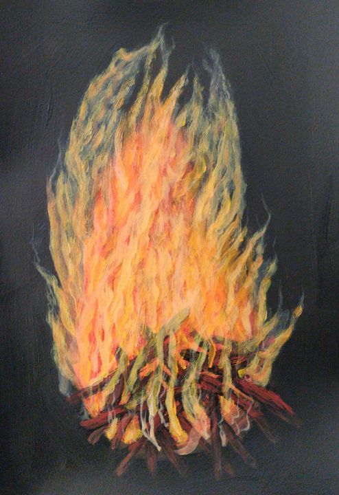 Bonfire original painting - Gitika Singh's paintings