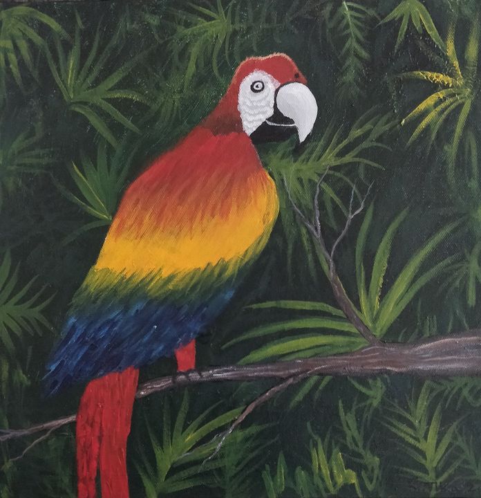 Macaw parrot - Gitika Singh's paintings