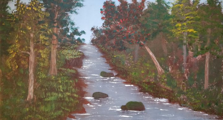 Woodland Stream - Gitika Singh's paintings